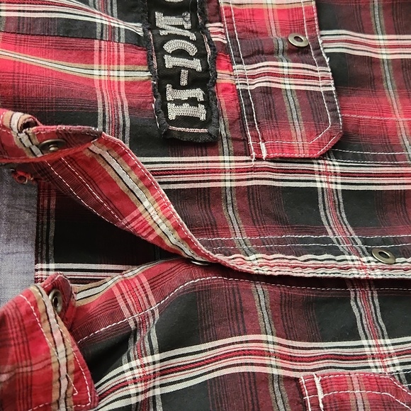 Mens Shirt, Harley-Davidson, XL, Red Plaid - Picture 6 of 6
